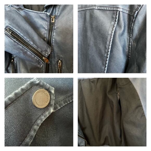 BLANKNYC Moto Faux Leather Distressed Jacket Size M - Picture 4 of 5